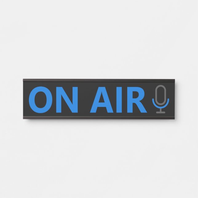 Mikrofonsymbol, auf Lufttür-Zeichen Türschild (Vorderseite )