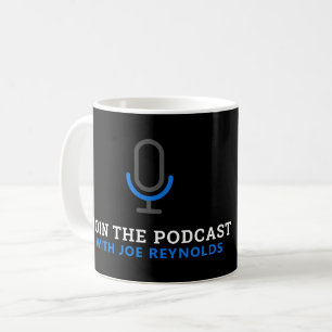Mikrofonsymbol, Podcaster, Podcast-Werbung Kaffeetasse