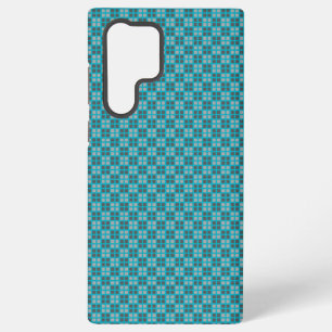 Mikrokariert Blau iPhone-Schutz Samsung Galaxy Hülle
