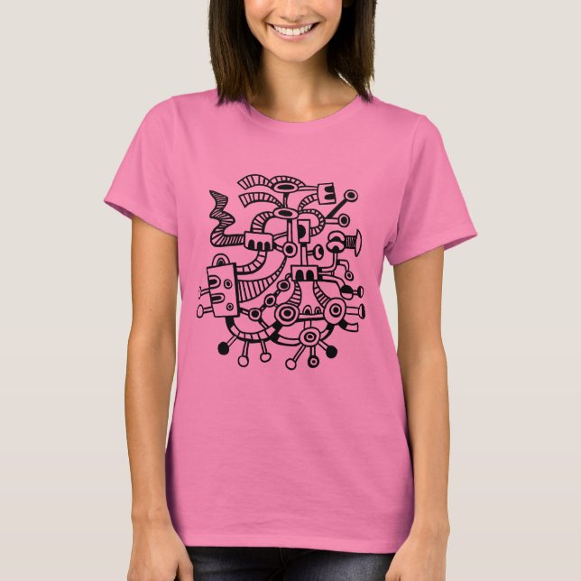 Mikrokosmos Macrocosm 02 - Schwarz T-Shirt (Vorderseite)