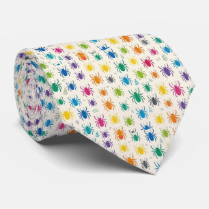 Mikromuster-Spinnenhalsband Regenbogenfarben Krawatte