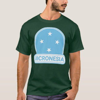 Mikronesien Country Abzeichen Mikronesia Flag T-Shirt