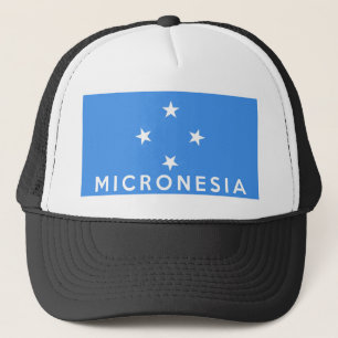 Mikronesien-Flaggenland-Textname Truckerkappe