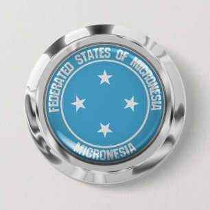 Mikronesien Rundemblem Button