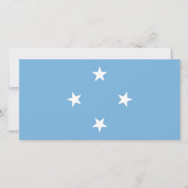 Mikronesische Flagge (Federated Staaten of Microne Karte