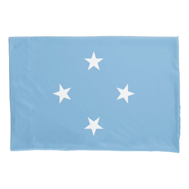 Mikronesische Flagge (Federated Staaten of Microne Kissenbezug (Vorderseite-Links)