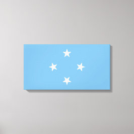 Mikronesische Flagge (Federated Staaten of Microne Leinwanddruck