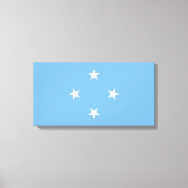 Mikronesische Flagge (Federated Staaten of Microne Leinwanddruck (Vorderseite)