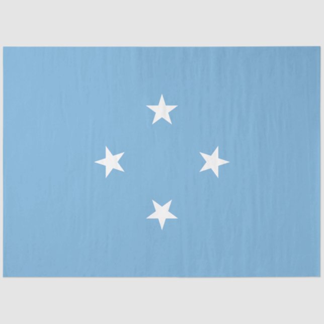 Mikronesische Flagge (Federated Staaten of Microne Seidenpapier (Vorderseite)