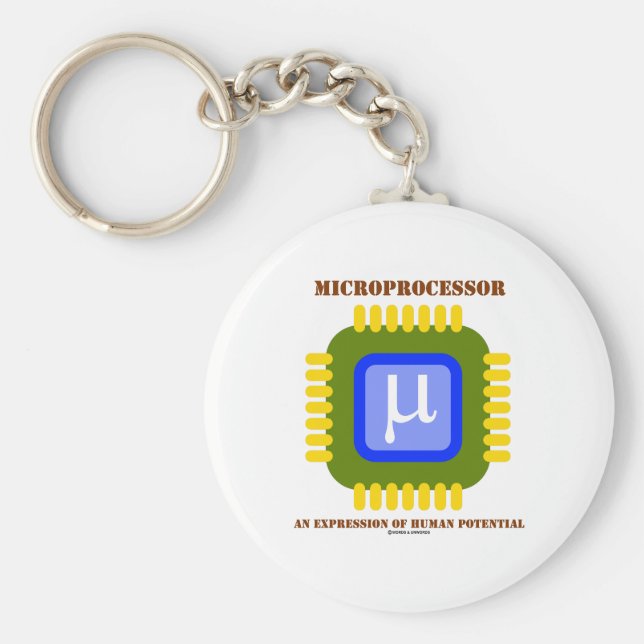 Mikroprozessor - ein Ausdruck menschlichen Potenzi Schlüsselanhänger (Vorne)