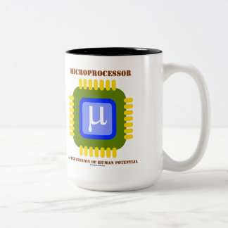 Mikroprozessor - ein Ausdruck menschlichen Potenzi Zweifarbige Tasse