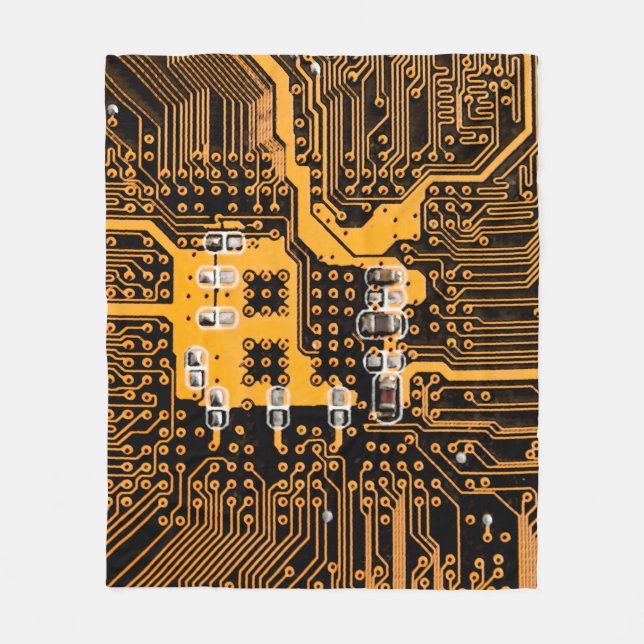 Mikroschema-Textur-Illustrationchip,Mikro,Hintergr Fleecedecke (Vorderseite)