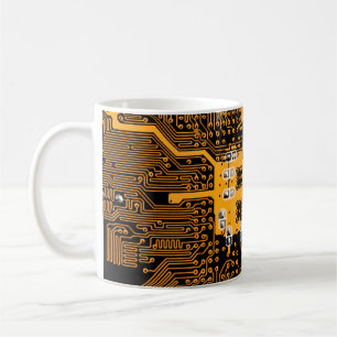 Mikroschema-Textur-Illustrationchip,mikro,hintergr Kaffeetasse