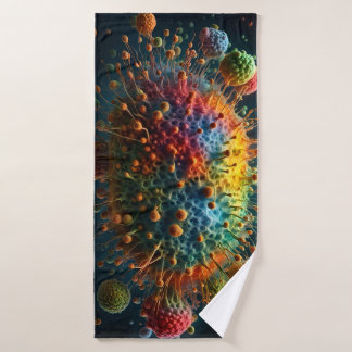 Mikroskop-Bakterien Badehandtuch