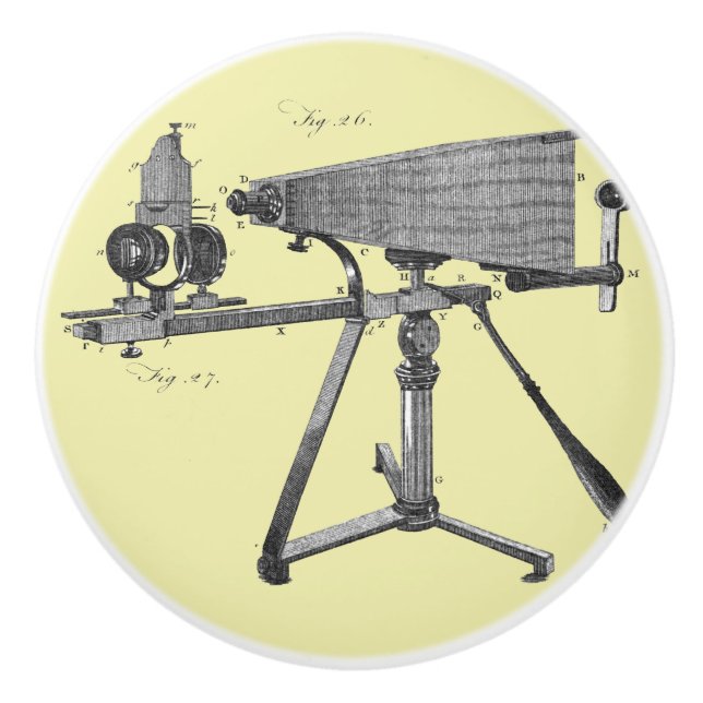 Mikroskop des 18. Jahrhunderts - Antiquitätenwisse Keramikknauf (Vorderseite)