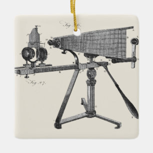 Mikroskop des 18. Jahrhunderts - Antiquitätenwisse Keramikornament