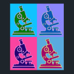 Mikroskop-Pop Art Poster<br><div class="desc">Bei String Theory sind Spaß und Wissen in unserer vielfältigen Auswahl an Bekleidung reichlich vorhanden und denken Sie daran,  99% der in meiner Galerie angebotenen Gegenstände können auf Ihren Geschmack angepasst werden!</div>