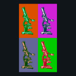 Mikroskop-Pop Art Poster<br><div class="desc">Während unser Wissen über das Universum wächst,  finden wir,  dass nichts unmöglich ist. Bei String Theory sind Spaß und Wissen in unserer vielfältigen Auswahl an Bekleidung reichlich vorhanden und denken Sie daran,  99% der in meiner Galerie angebotenen Gegenstände können auf Ihren Geschmack angepasst werden!</div>