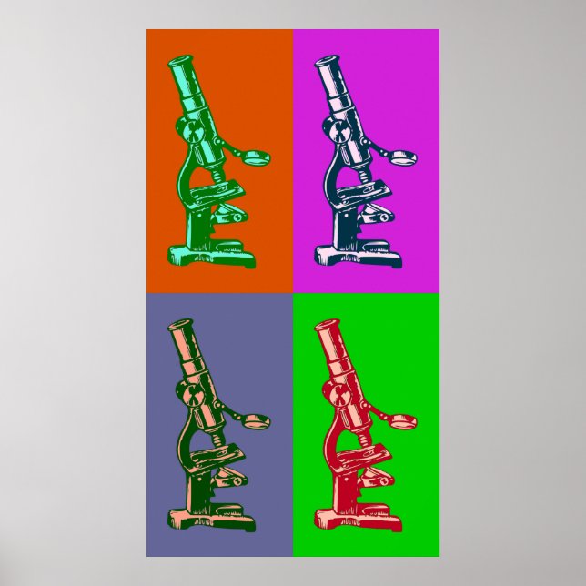 Mikroskop-Pop Art Poster (Vorne)