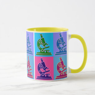 Mikroskop-Pop-Kunst Tasse