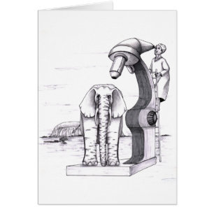 Mikroskop und ein Elefant