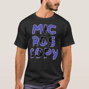 Mikroskopie mit farbenfroher Kontur Schatten T-Shirt
