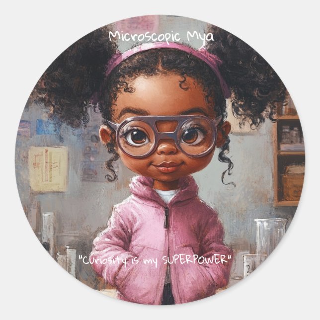 Mikroskopie Runder Aufkleber (Vorderseite)