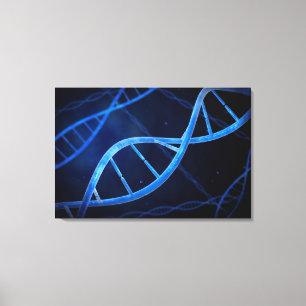 Mikroskopische Ansicht von DNS Leinwanddruck