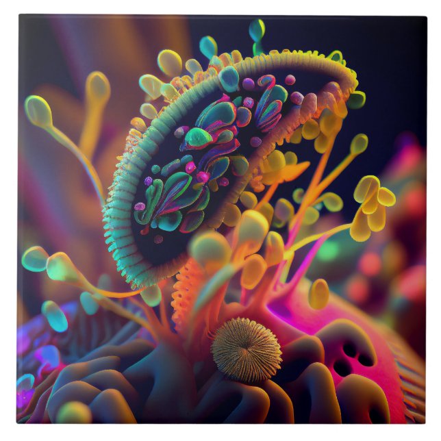 Mikroskopische Art Tile Fliese (Vorderseite)