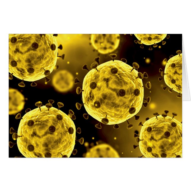 Mikroskopische Sicht des Coronavirus (Vorderseite (Horizontal))