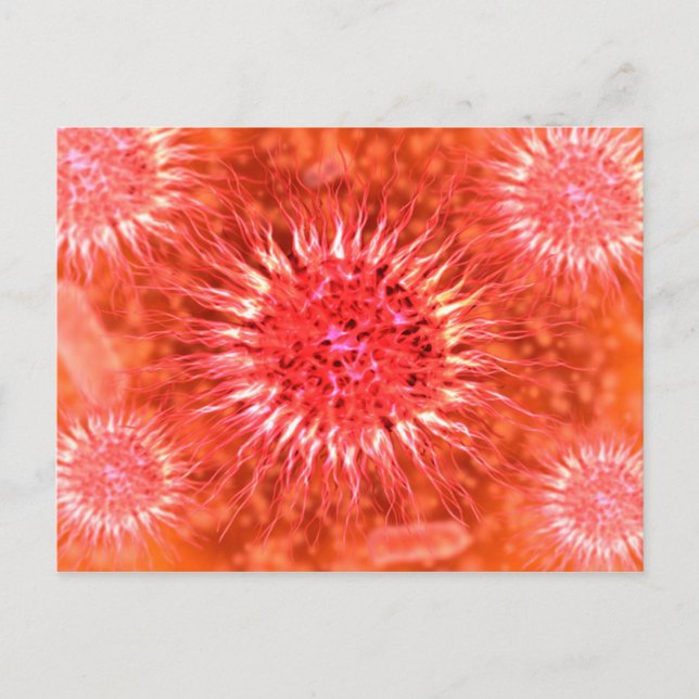 Mikroskopische Sicht von Dendrimern 2 Postkarte (Vorderseite)