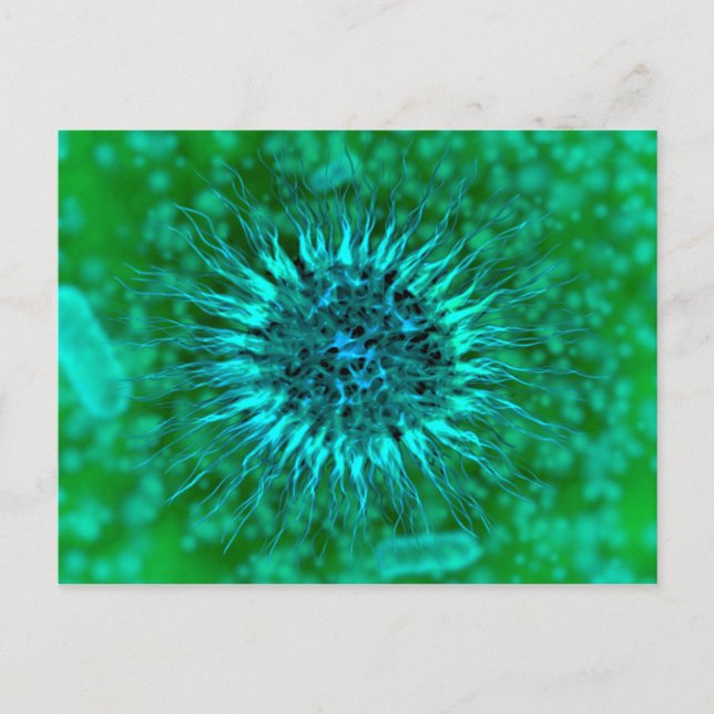 Mikroskopische Sicht von Dendrimern 3 Postkarte (Vorderseite)