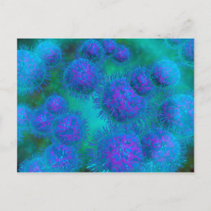 Mikroskopische Sicht von Diplococcus Bacterium Postkarte