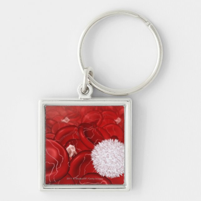 Mikroskopischer Blick auf Blutzellen Schlüsselanhänger (Vorne)