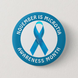 Mikrotie-Blau-Bewusstseinsmonats-Schleife Button