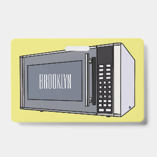 Mikrowelle Cartoon-Illustration Ausweis