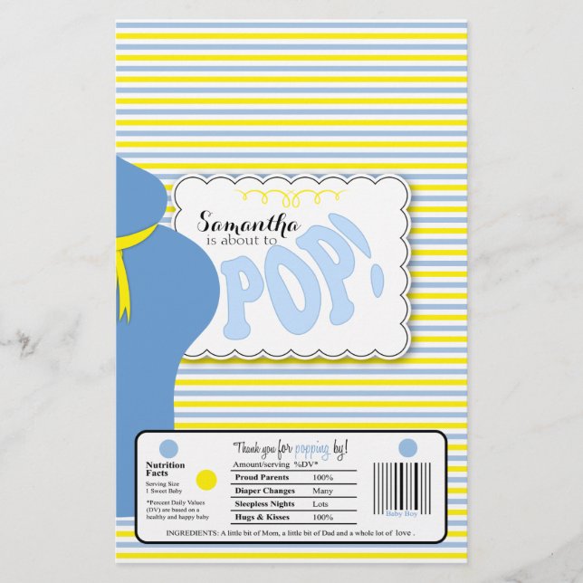 Mikrowellen-Popcorn-Tüten-Wrapper Flyer (Vorne)