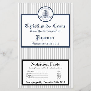 Mikrowellen-Popcorn-Verpackung Blaue Seepferdchen  Flyer