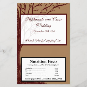 Mikrowellen-Popcorn-Verpackung Herbstbaum Flyer