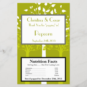 Mikrowellen-Popcorn-Verpackung Moderne grüne/weiße Flyer