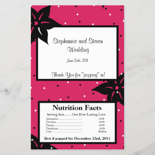 Mikrowellen-Popcorn-Verpackung Rosa und schwarze B Flyer