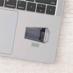 Mikrowellendarstellung Cartoon Aufkleber