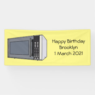 Mikrowellendarstellung Cartoon Banner