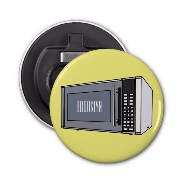 Mikrowellendarstellung Cartoon Flaschenöffner (Vorderseite)