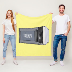 Mikrowellendarstellung Cartoon Fleecedecke