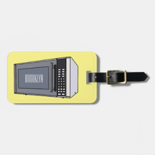 Mikrowellendarstellung Cartoon Gepäckanhänger