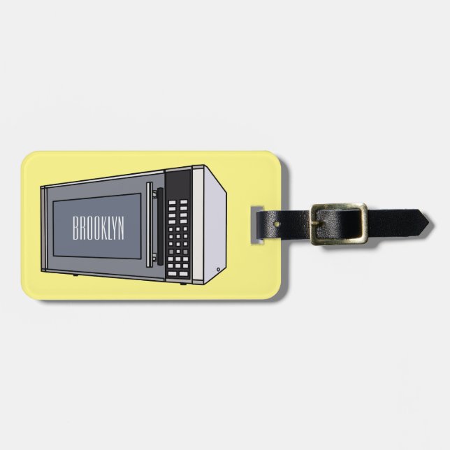 Mikrowellendarstellung Cartoon Gepäckanhänger (Vorderseite horizontal)