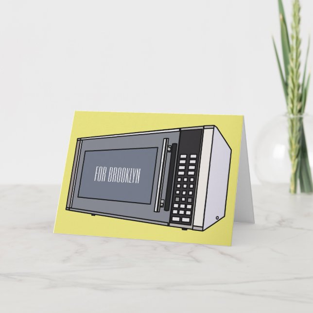 Mikrowellendarstellung Cartoon Karte (Vorderseite)