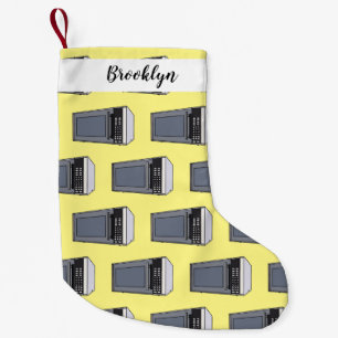 Mikrowellendarstellung Cartoon Kleiner Weihnachtsstrumpf