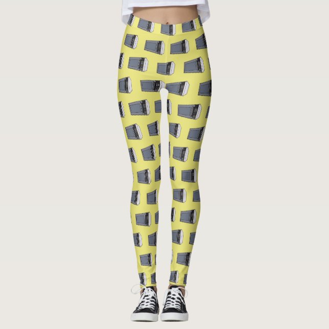 Mikrowellendarstellung Cartoon Leggings (Vorderseite)